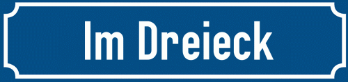 Straßenschild Im Dreieck